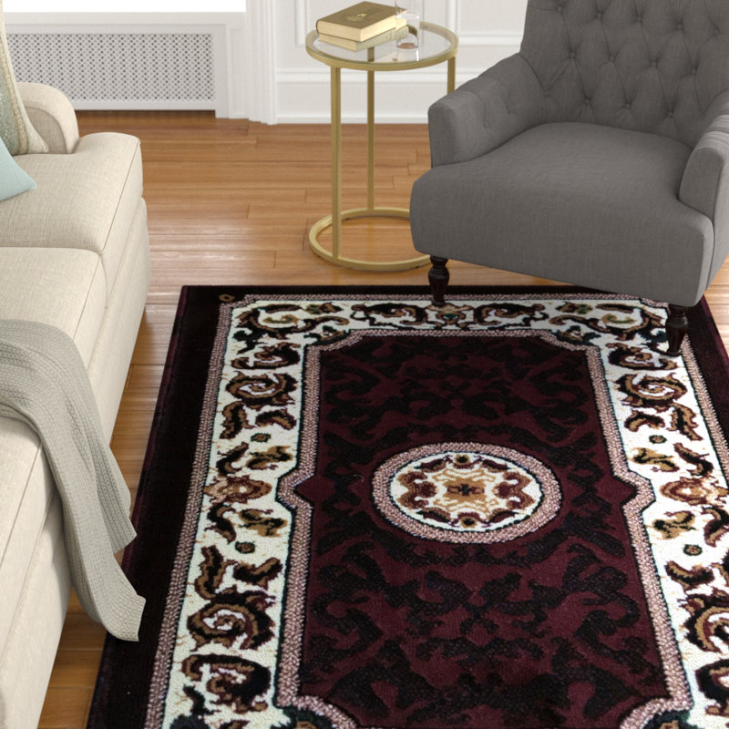 Astoria Grand Edeline Traditional Burgundy Area Rug Wayfair